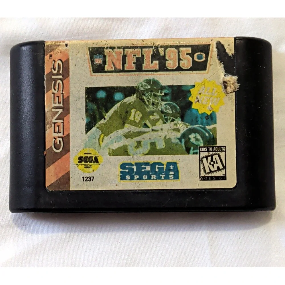 NFL '95 Sega Genesis Cartridge - Sega Sports NTSC-U/C American Football